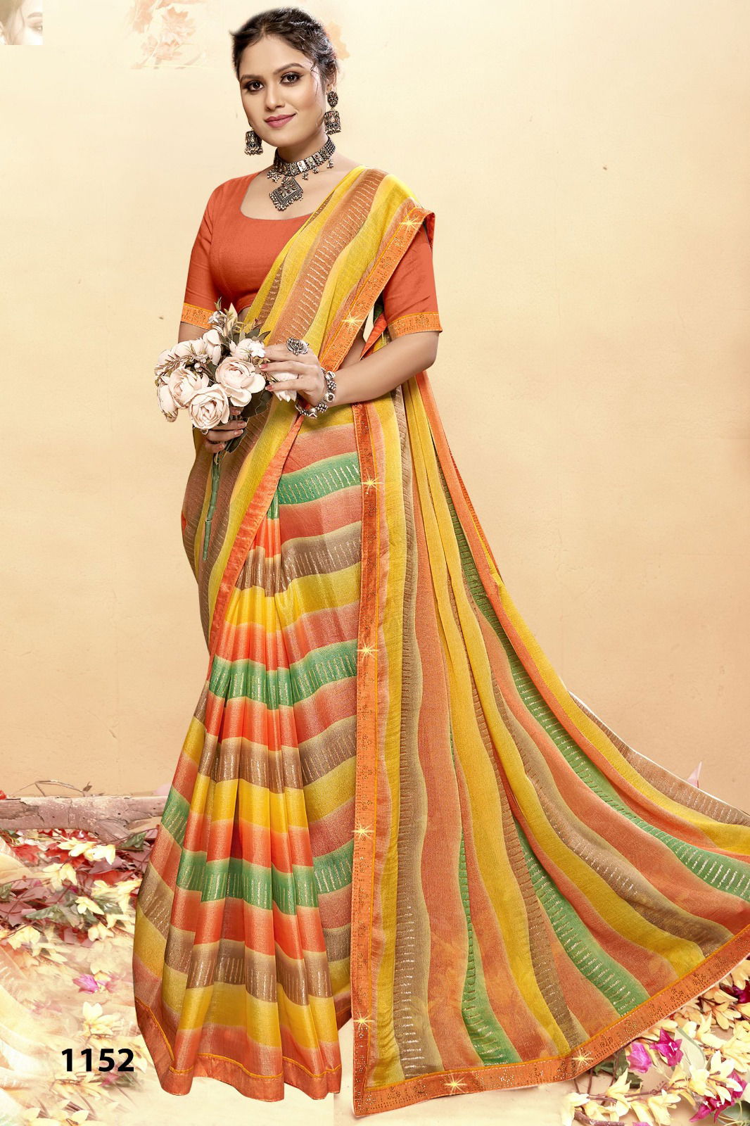 Vaayu By Vallabhi Brasso Line Printed Saree Suppliers In India
